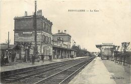 - Dpts Div.-ref-VV670- Val D Oise - Survilliers - La Gare - Interieur - Ligne De Chemin De Fer - Gares - Carte Bon Etat - Survilliers