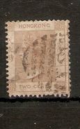 HONG KONG 1863 - 1871 2c PALE YELLOWISH BROWN SG 8b WATERMARK CROWN CC  GOOD USED Cat £13 - Usados