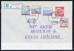 YUGOSLAVIA 1990 Mailcoach 2 D. Stationery Envelope Used With Additional Franking.  Michel U96 - Ganzsachen