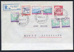 YUGOSLAVIA 1990 Mailcoach 1 D. Stationery Envelope Used With Additional Franking.  Michel U95 - Postal Stationery