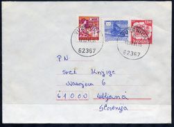 YUGOSLAVIA 1989 Mailcoach 1200 D. Stationery Envelope Used With Additional Franking.  Michel U92 - Postwaardestukken