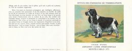MONACO - 1971 - Documento/libretto Contenente Yvert 862 Nuovo MNH Dedicato Al Cane Cocker Spaniel - Markenheftchen
