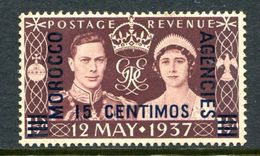 Morocco Agencies - Spanish Currency - 1937 KGVI GB Overprints Coronation HM (SG 164) - Postämter In Marokko/Tanger (...-1958)