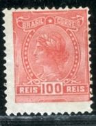 BRAZIL  #158 - Allegories Republic And Education 100r - No Watermark - Unused  - 1918 - Oblitérés