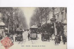 06 / NICE / AVENUE DE LA GARE / TIMBRE MONACO 10 C ALBERT 1 - Transport Ferroviaire - Gare