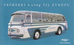 Iceland 2013 MNH Sc 1303a Booklet Of 4 Mercedes Benz 1957, Bedford 1955 Vintage Trucks - Cuadernillos