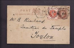 CARTE ENTIER POSTAL Stationery Postcard 1895 GB London M. Clare & Co Finsbury Vers Toulon Var + Timbre - Covers & Documents