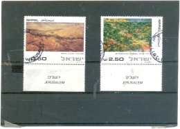 1981 ISRAEL Y & T N° 786 Et 788 ( O ) Paysages - Gebruikt (met Tabs)