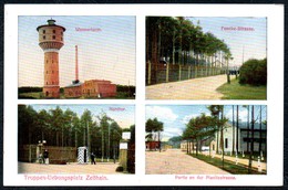 A9164 - Zeithain - Truppenübungsplatz Wasserturm Funcke Straße Planitzstraße - Gel 1912 Reinhardt - Stempel Übungsplatz - Zeithain