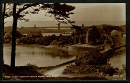 RB 1179 - Judges Real Photo Postcard Church Island & Tubular Bridge Menai Strait Anglesey Wales - Anglesey