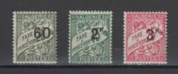 (S1647) ALGERIA, 1927 (Postage Due Stamps. Stamps Of 1926 Surcharged). Complete Set. Mi ## P18-P20. MNH** - Postage Due