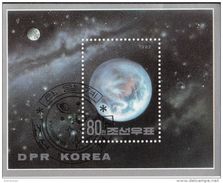 DPR Korea 1992 Sc. 3114 Solar System Earth Moon Sistema Solare Terra Luna Corea Sheet Perf. - Asie