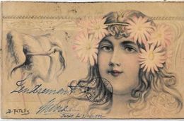 CPA Patella Art Nouveau Femme Girl Woman Circulé - Jossot
