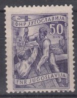 Yugoslavia Republic 1950 Mi#639 Key Stamp From The Set, Mint Hinged - Ungebraucht