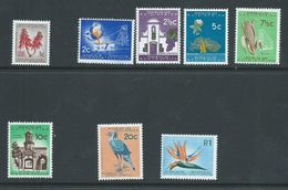 South Africa 1963 Definitives RSA Watermark Chalky Paper Part Set Of 8 To 1R MNH - Unused Stamps