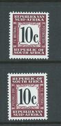South Africa 1967 10c Purple-Brown & Black Postage Due Both Inscriptions MNH - Unused Stamps