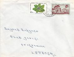 Turkish Cyprus 1983 Masusa Mandrake Medicinal Plant Mandragora Officinarum Burial Monument Domestic Cover - Storia Postale