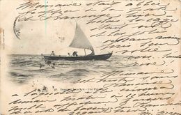 ARCACHON - Une "pinasse" Bateau Du Parqueur, Carte 1900. - Segelboote