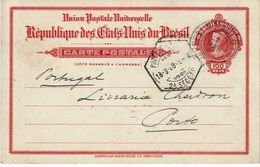 Brazil , Bresil , Brasil , 1909 , Stationery , Entier ,  S. Paulo And Porto Postmarks - Interi Postali