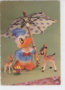 WALT DISNEY PRODUCTIONS - Jolie Carte Fantaisie  DONALD Et BAMBI Sous Parapluie - Disneyland