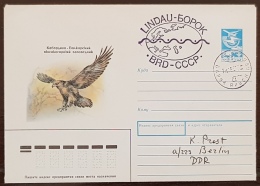 RUSSIE URSS, Oiseaux, Pajaros, Aves, Birds, Rapace, Entier Postal  Avec Obliteration Thematique 1989 (1) - Eagles & Birds Of Prey