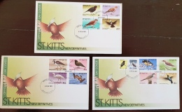 SAINT CHRISTOPHE (St KITTS), Oiseaux, Pajaros, Aves, Birds, Rapace,  3 Enveloppes 1er Jour, FDC  Emises En 1981 - Águilas & Aves De Presa