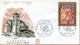 Andorre,Andorra ;  FDC 1969 " Retable De Saint Jean De Caselles " - Briefe U. Dokumente