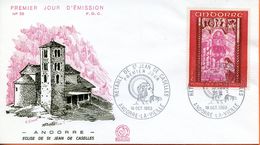 Andorre,Andorra ;  FDC 1969 " Retable De Saint Jean De Caselles " - Briefe U. Dokumente