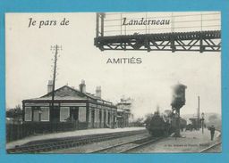 CPA Chemin De Fer Train En Gare De LANDERNEAU 29 - Landerneau