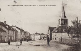 52 - CHALINDREY - CPA - L'église Et La Mairie - Chalindrey