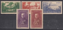 Monaco 1937 Yvert#135-139 Mint Hinged - Ungebraucht