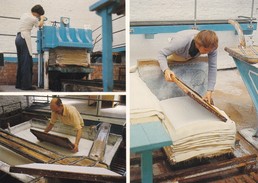 Postcard Wookey Hole Wells Somerset Making Paper By Hand In The Mill My Ref B22082 - Wells