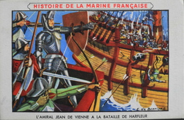 Très Belle Chromo. Offert Par LION NOIR Cirage Créme - HISTOIRE De La MARINE FRANCAISE N° 1 Amiral Jean De Vienne -TBE - Boats