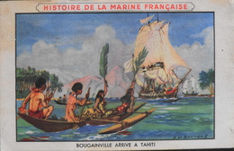 Très Belle Chromo. Offert Par LION NOIR Cirage Créme - HISTOIRE De La MARINE FRANCAISE N° VII BOUGAINVILLE - TBE - Boats