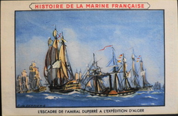 Très Belle Chromo. Offert Par LION NOIR Cirage Créme - HISTOIRE De La MARINE FRANCAISE N° IX L'Amiral DUPERRE - TBE - Barcos