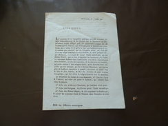 Clermont Ferrand Révolution Juillet 1791 Maintien De La Tranquillité Publique à Propos Des Religieux Religion - Décrets & Lois