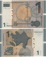 AZERBAIJAN  New 1 Manat  New Date 2017     P31b UNC - Azerbaïdjan