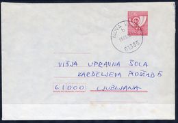 YUGOSLAVIA 1987 Posthorn 106 D.stationery Envelope With  Used Without Additional Franking.  Michel U80 - Entiers Postaux