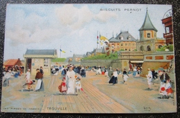 Trouville Biscuits Pernot Cpa Timbré 1913 - Trouville