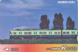 Carte Prépayée Japon - TRAIN / SERIE NUMEROTEE  N° 02 - Keihan Railways Japan Prepaid Card - ZUG K Karte - TREIN - 3259 - Trains