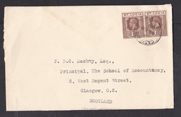 St Lucia: Cover To UK, 1931, 2 Stamps, King George V, KGV (minor Damage) - Ste Lucie (...-1978)