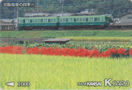 Carte Prépayée Japon - TRAIN / SERIE NUMEROTEE  N° 41 - Keihan Railways Japan Prepaid K Card - ZUG - TREIN - 3272 - Trains