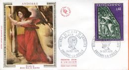 Andorre,Andorra ;  FDC 1970 " Fresques De Saint Jean De Caselles " - Briefe U. Dokumente