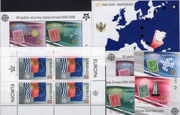 50 Jahre CEPT Kiribati 993 KB,Montenegro 108/1 B,Bl.2A+3 ** 146€ Karte Flaggen Ss Map Bloc Flags Sheetlet Bf EUROPA - Francobolli