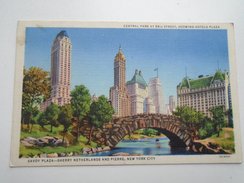 D155434 US  Central Park  At 59th Street -Savoy Plaza --Sherry Netherlands And Pierre - New York City - Central Park