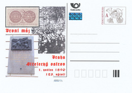 Tschech. Rep. / Ganzsachen (Pre2015/14) 125. Jahrestag Des Maifeiertags (1890) Prag, Schützeninsel; Briefmarke, Skulptur - Islas