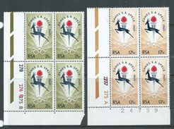 South Africa 1969 S African Games Set 2 MNH Positional Blocks Of 4 - Neufs