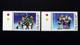 Island 736/7 **/mnh, Weihnachten 1990 - Unused Stamps