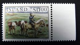 Island 879 **/mnh, Landbriefträger, Unterwegs Mit Reitpferd Und Zwei Packpferden - Unused Stamps