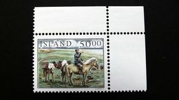 Island 879 **/mnh, Landbriefträger, Unterwegs Mit Reitpferd Und Zwei Packpferden - Unused Stamps
